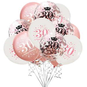 Palloncini Spessi Oro Rosa per <span class=keywords><strong>20</strong></span>° <span class=keywords><strong>Compleanno</strong></span>, 24 Pezzi, Decorazioni per Donne Adulte, Occasioni Speciali, Fidanzata, Figlia, Sorella - Product Image 4