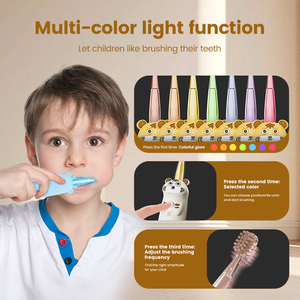 Brosse à dents électrique automatique pour enfants, motif <span class=keywords><strong>dessin</strong></span> <span class=keywords><strong>animé</strong></span>, 4 modes, CE FCC, brosse à dents sonique en silicone souple, vente en gros - Product Image 3