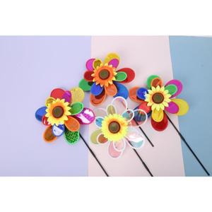 Precio Competitivo, Molino de <span class=keywords><strong>Viento</strong></span> Giratorio de Plástico con Forma de Girasol, Decoración de Jardín para Niños, Unisex, Edades 0-14, Fabricantes - Product Image 2
