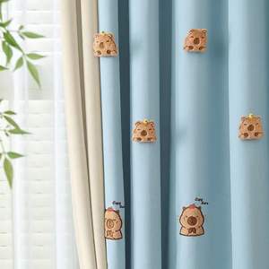 2025 mignon Capibala dessin animé cantonnières garçons filles <span class=keywords><strong>chambre</strong></span> enfants <span class=keywords><strong>chambre</strong></span> <span class=keywords><strong>voilage</strong></span> fenêtre nuances nouveau Design pour la décoration intérieure - Product Image 3