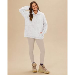 Sudadera Oversize para Mujer FOXA, Cuello Alto, Estilo Henley, Ligera y Cómoda, con Bolsillo Canguro, para Otoño - Product Image 6