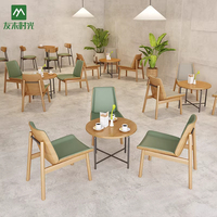 Ensemble table et chaises en bois, simple, minimaliste, moderne et durable, pour café, restaurant commercial, mobilier de restaurant