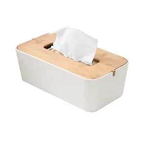 Bulking Hout Tissue Box Cover Voor Wegwerp Papier Facial Weefsels, Houten Rechthoekige Tissue Box Houder Voor Opslag Op Badkamer