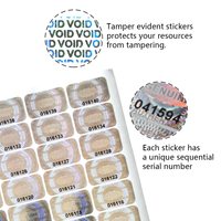 Autocollant holographique de sécurité d'authenticité en argent personnalisé, non transférable, anti-effraction, garantissant la garantie, étiquettes laser avec ID unique