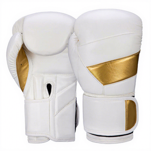 ถุงมือฝึกซ้อม MMA ระดับมืออาชีพ หนังวัวสีทอง แผงระบายอากาศแบบตาข่าย ปิดนิ้วมือเต็มรูปแบบ สายรัดข้อมือแบบตะขอเกี่ยว - Product Image 1