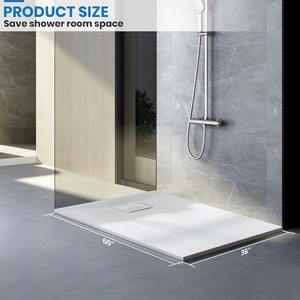 <span class=keywords><strong>Base</strong></span> de ducha SMC blanca moderna, <span class=keywords><strong>Base</strong></span> de baño de resina con cubierta de drenaje y bandeja de ducha de umbral bajo de SMC - Product Image 3