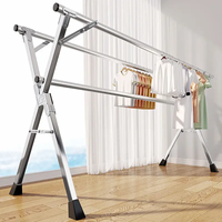 Séchoir à linge en acier inoxydable en forme de X, pliable, gain de place, organisateur de linge robuste pour usage intérieur et extérieur