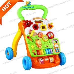 Colorful Wholesale Sit To Stand Plastic Musical Education Learning Baby Walker