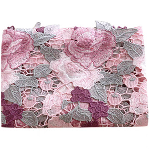 بيع قماش تول فرنسي نقي فاخر مطرز متعدد الألوان مناسب لملابس النساء وفساتين السهرة - Product Image 1