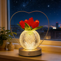Lampe de table LED en forme de tulipe, lumière de nuit romantique pour chambre à coucher, cadeau de mariage