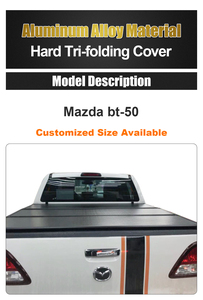Cubierta de Caja de Camioneta Plegable Triple de Aleación de Aluminio Resistente Zolionwil para <span class=keywords><strong>Mazda</strong></span> BT-<span class=keywords><strong>50</strong></span> - Product Image 3