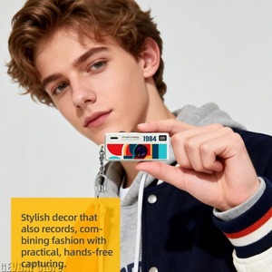 Mini Fotocamera Digitale Retrò Y2K con Schermo da 0,96 Pollici, Videocamera Tascabile 1080P con Portachiavi, Piccolo Registratore <span class=keywords><strong>Video</strong></span> per Ragazze Adolescenti - Product Image 5