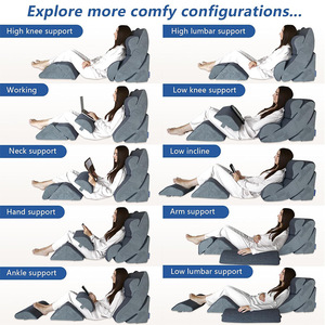 Du Babo U Shape Memory Foam Backrest Pillow Ergonomic Lumbar Support For Reading And <b>Bed</b> Rest - Product Image 3