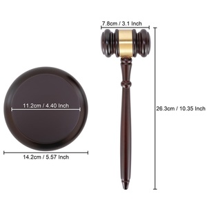 <span class=keywords><strong>Marteau</strong></span> de juge en bois et bloc sonore pour l'école, avocat, vente aux enchères, <span class=keywords><strong>marteau</strong></span> de lotus - Product Image 5