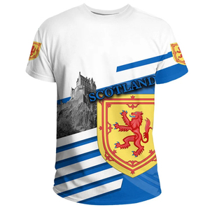 Sublimation <strong>Scotland</strong> <strong>T</strong>-<strong>shirts</strong> Clothing Manufacturers Scottish Lion With Kelt Cross Printing Custom Logo Men's <strong>Shirts</strong> - Product Image 5