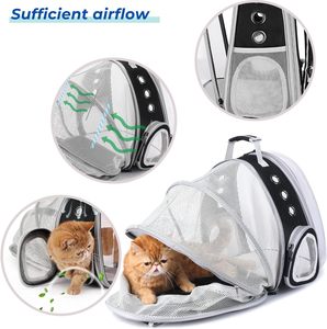 Mochila Porta Mascotas, Mochila de transporte de mascotas, Mochila de cápsula espacial transparente, Mochila para cachorros de gatito con espalda, Mochila extensible para mascotas - Product Image 5