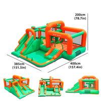 En stock aux États-Unis : Château gonflable avec toboggan pour enfants, idéal pour les fêtes de famille