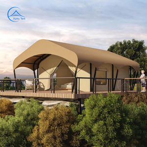 Tienda de campaña Safari Glamping de lujo con instalación de aire acondicionado, mosquitera lista, ventanas, techo de Cavas de PVC - Product Image 1