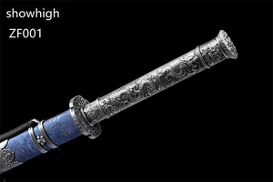 Fleur de prunier <span class=keywords><strong>Bleu</strong></span> Katana Épée Jouet <span class=keywords><strong>Bambou</strong></span> ZF001 - Product Image 4