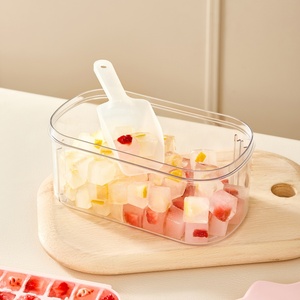 Cartoon Press Ice Cube Tray Stackable Leak Proof Design with Storage <b>Box</b> Home Bar Party Drinks Making Daily Use Ice Cube Tray - Product Image 6