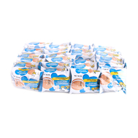 Mini biscuits mignons et plats avec chocolat enrobé, sans sucre, en boîte, en promotion