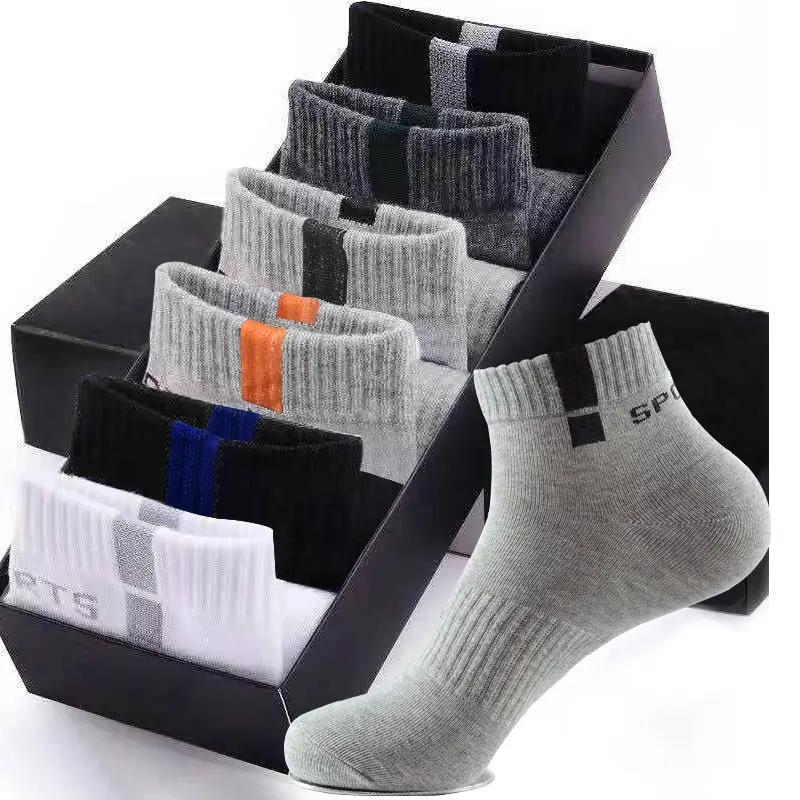 KTS- 829-2 Manufacturer Bulk Wholesale Cheap Summer Thin Breathable Mesh Custom Box Men Sports 100% Cotton Ankle Socks