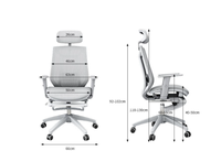 Siège arrière en maille complète Siège de bureau ergonomique à dossier haut Chaise de bureau pivotante