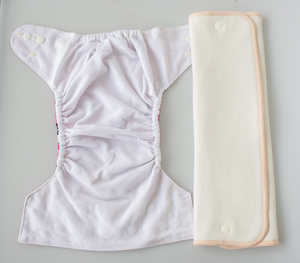 Snapped trifold vải tã tã chèn đêm thấm pres-hrunk tre bông Fold-Up tã doubler Soaker tăng cường trẻ sơ sinh - Product Image 6