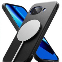 Coque magnétique en TPU pour Google Pixel 10a, texture granulée, trou pour dragonne, motif animal, compatible NFC et recharge sans fil (Onyx)