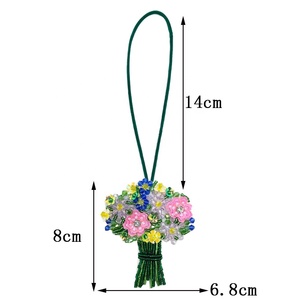 בעבודת יד תלת מימד זר פרחים חרוזים עם מחרוזות pvc חומר בד לקישוט כובע - Product Image 4