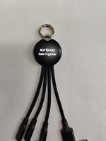 Meilleure vente cadeaux d'affaires 5V/2A porte-clés chargeur 3 en 1 câble de charge multiple avec logo personnalisé