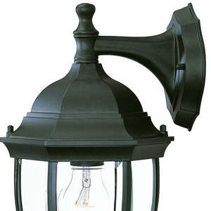 HMS moderna ampia lanterna da parete luce nera opaca LED bianco caldo CCT acciaio inossidabile ferro ETL certificato per uso esterno - Product Image 4