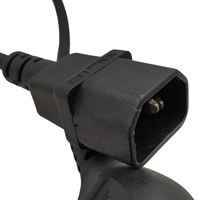 16A 250V IEC C14 Stecker auf EU Schuko Buchse Kurzes Verlängerungskabel, 3-adriges H05VV-F Kabel für PDU, USV