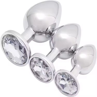 Kit de 3 Plugs Anaux de Luxe en Métal pour Débutants - Jouets Sexuels pour Hommes, Femmes et Couples