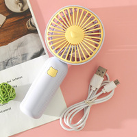 Nuevo Ventilador de Mano Portátil Recargable USB, Mini Ventilador Eléctrico de Escritorio, Silencioso (36-45dBA), con 3-6 Horas de Duración de Batería