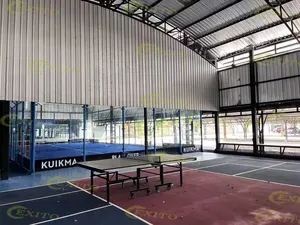 EXITO Newest Design Professional Material Panoramic Padel Super Panoramic Padel Court With Roof