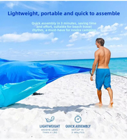 Tente de plage légère et portable, best-seller, installation rapide, imperméable, résistante au vent, abri solaire anti-UV, auvent de camping