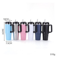 Tumbler Vakum Isolasi Dinding Ganda Stainless Steel 304 30 oz dengan Sedotan Lipat Bebas BPA, Performa Termal 6-12 Jam untuk Kopi dan Aktivitas Luar Ruangan