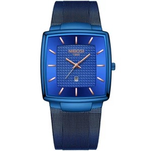 กําหนดโลโก้ของคุณเอง <span class=keywords><strong>1985</strong></span> <span class=keywords><strong>Nibosi</strong></span> 2376 Hommes Montre Relojนาฬิกาบุรุษนาฬิกาควอตซ์บางตาข่ายวันที่ธุรกิจนาฬิกาข้อมือสําหรับชาย - Product Image 4
