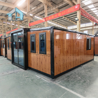 Maison de 37 m², 2 à 4 chambres avec cuisine et toilettes, structure en acier avec panneaux sandwich, maisons de bureau extensibles, bureau à domicile