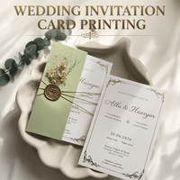 Samtene Hochzeitseinladungskarten mit Goldfolienprägung Luxuriöses Maßgefertigtes Hochzeitspapier-Set