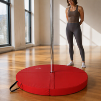 Tapis de protection pour pole dance en mousse PVC, 10 cm d'épaisseur, rond ou carré, logo imprimé couleur personnalisée, tapis de protection pour studio de danse