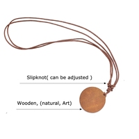 Collier pendentif fleur de vie en bois sculpté à la main Mandala-Cordon naturel, cadeau de méditation de yoga de style Boho