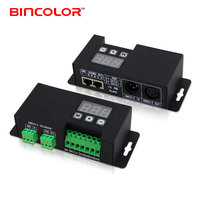 Decodificador de Corriente Constante DMX512 RGBW de 4 Canales Bincolor BC-854-CC 350mA/700mA con Puerto XLR-3R/ Puerto RJ45/ Bloque de Terminales