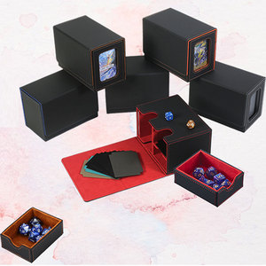 Bán buôn thủ thẻ hiển thị giữ 250 + tay Yugioh boong hộp chỉ huy giao dịch thẻ da hộp lưu trữ với khay xúc xắc - Product Image 2