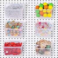 Boîte de rangement murale MIXWARES en PP pour l'organisation du bureau - Écologique, sans BPA, grande capacité, organiseur de pièces avec crochets
