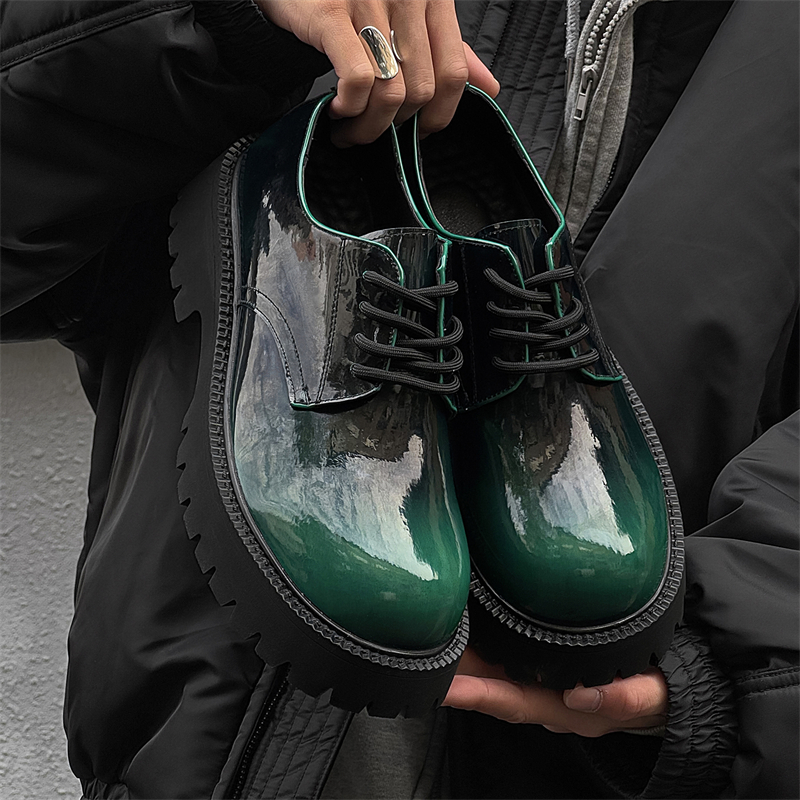 Comfortable Larger Size 46 Green Formal Leather Wedding Shoes For Men Comfortable Larger Size 46 Green Formal Leather Wedding Shoes For Men