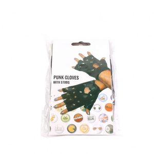 ถุงมือหนัง PU สำหรับวัยรุ่น ธีมฮาโลวีน ของตกแต่งปาร์ตี้ ถุงมือครึ่งนิ้วสไตล์ร็อค - Product Image 2