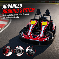 Go Kart Eléctrico de Dos Plazas con Diseño de Asiento Doble para Padres e Hijos, Velocidad Máxima, Logotipo Personalizado Disponible, Motor Diferencial de Alto Torque