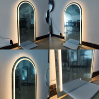 Miroir mural pour salon de coiffure, maquillage, beauté, intelligent, avec lumières